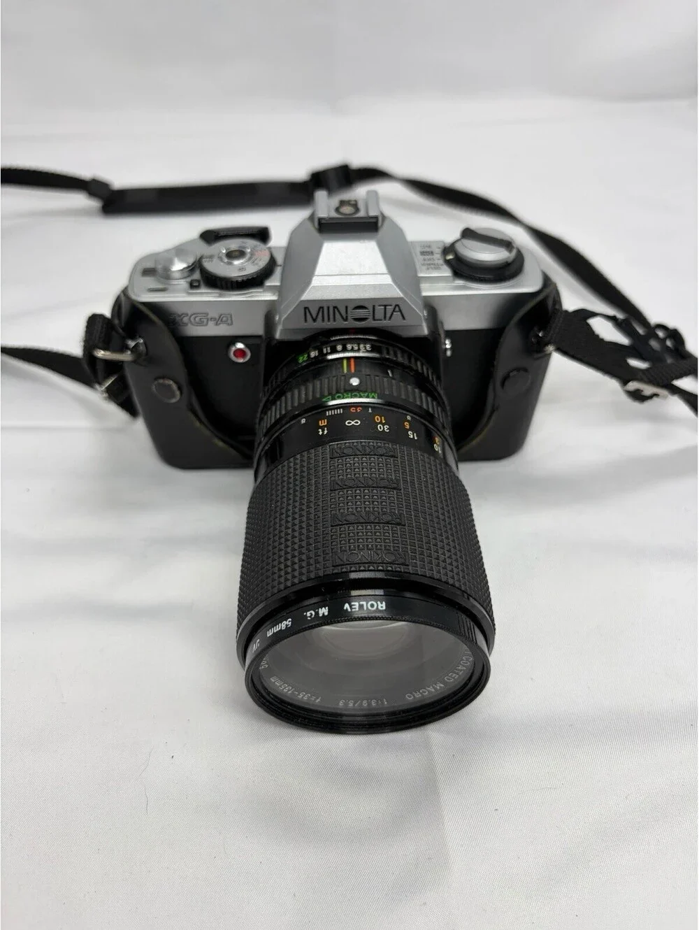 MINOLTA XG-A 35mm SLR Camera with 58mm 1:3.9/5.3 Macro Zoom Lens